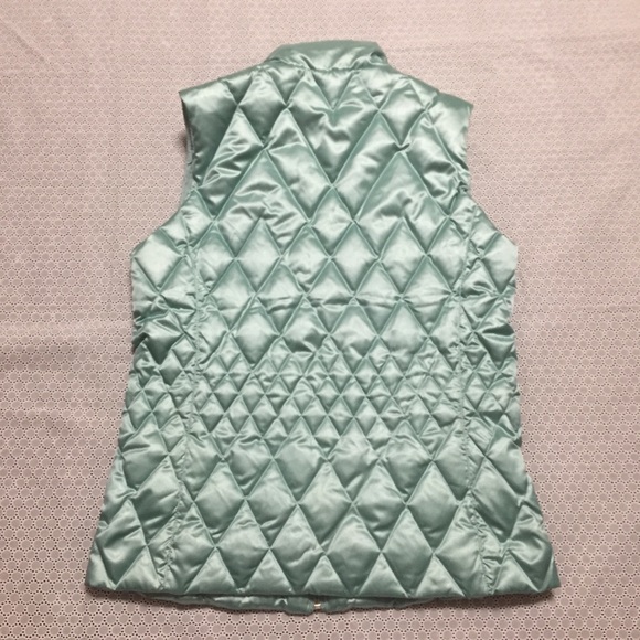 LANDS END Pastel Quilted Diamond Puffer Vest S 6-8 - Picture 4 of 8